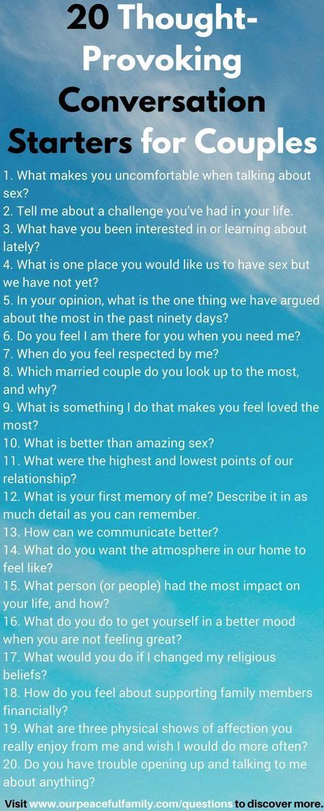 Questions For Couples 69 Thought Provoking Conversation Starters For