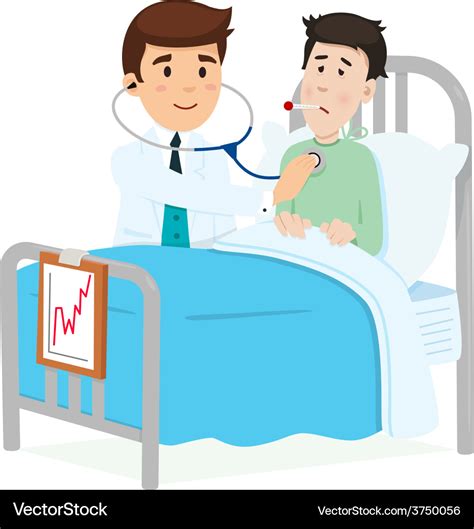 Doctor Caring For A Patient Royalty Free Vector Image