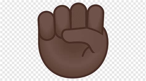 Raised Fist Emoji Dark Skin Sign Language Emoji Brown Hand Emoticon