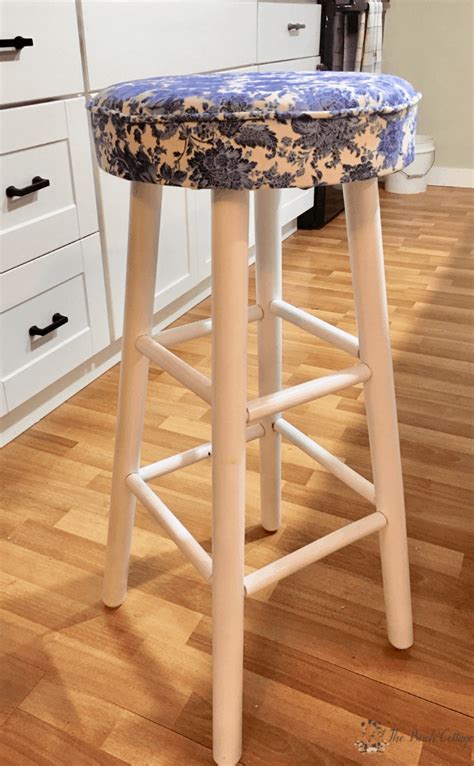 Lightly stretch the batting and drive one staple (photo 4) along each edge. How to Upholster a Bar Stool | Bar stools, Wooden bar ...
