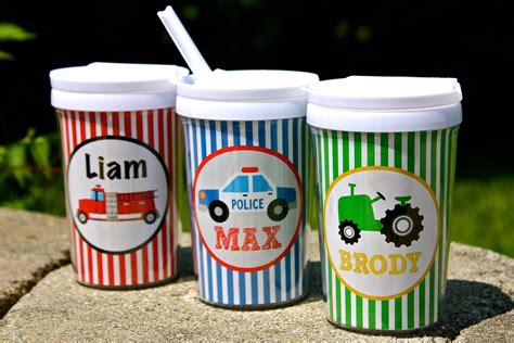 Personalized Sippy Cup With Straw Graphic
