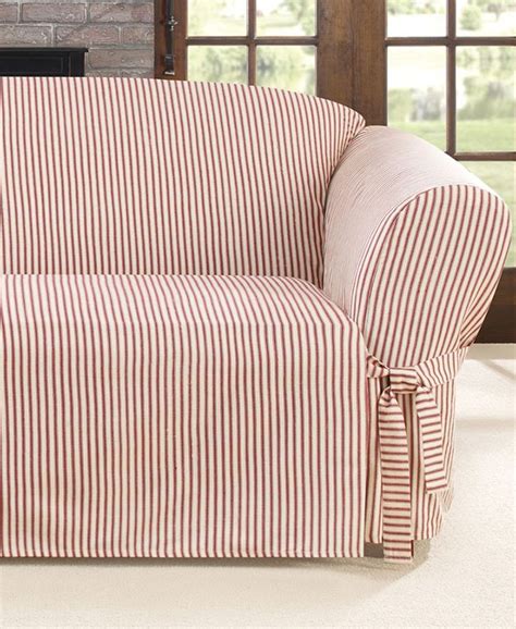 Sure Fit Ticking Stripe Sofa Slipcover Slipcovers For The Home