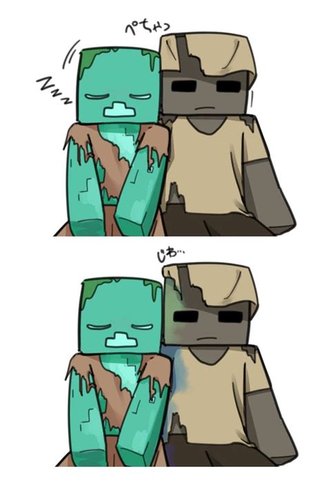 Anime Minecraft Creeper Girls With Steve Template