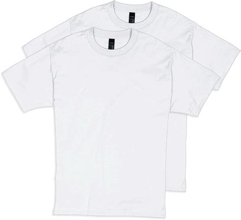 Hanes Mens Short Sleeve Beefy T Pack Of 2 White Large White Size