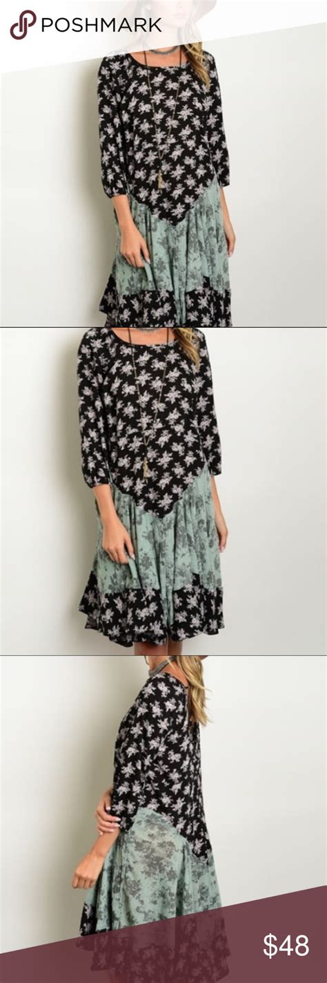 Ted Sage And Black Floral Dress Floral Dress Black Floral