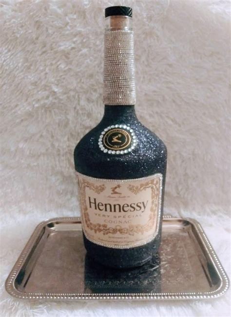 Bling Hennessey Bottle Hennessey Bottle Glitter Hennessey Etsy