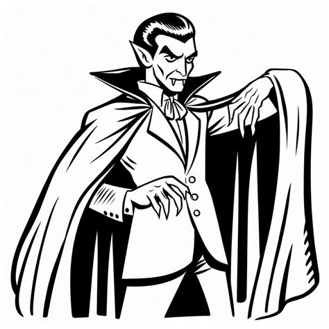 Dracula Vampire Coloring Page Download Print Or Color Online For Free