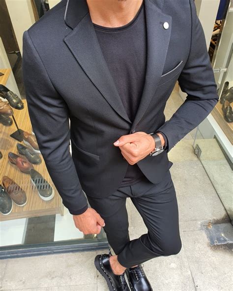 Buy Black Slim Fit Suit By With Free Shipping