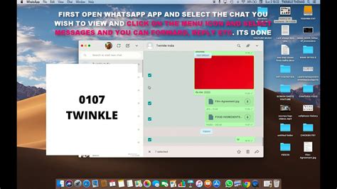 How To Select Messages In Whatsapp Desktop Mac Version Youtube