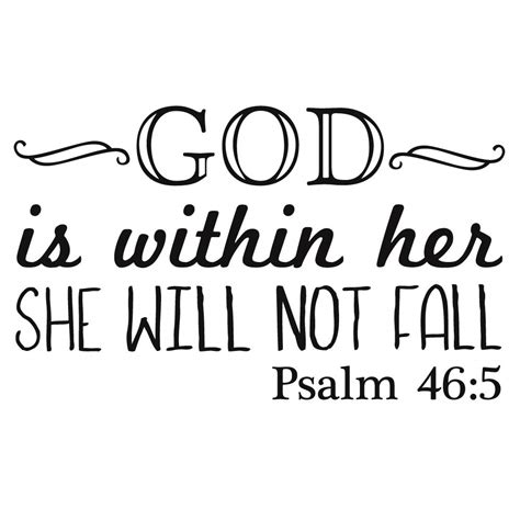 Buy God Is Within Her SHE Will NOT Fall Psalm 46 5 Carved Vinyl