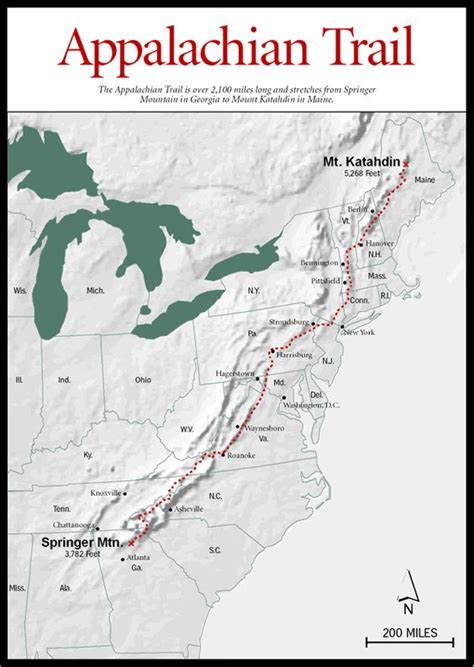 Georgia Mountains Long Trails Appalachian Trail Map Appalachian