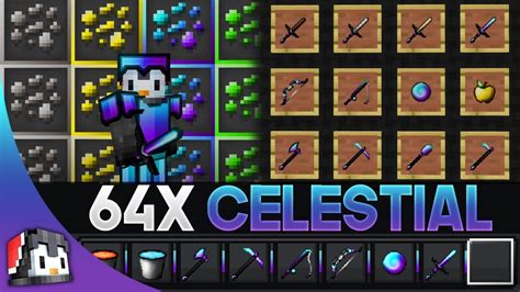 Celestial 64x Mcpe Pvp Texture Pack Fps Friendly Youtube