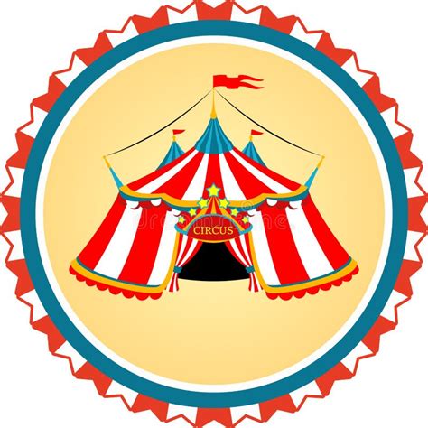 Striped Circus Tent In Frame Stock Vector Illustration Of Amazing