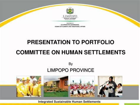 Ppt Presentation To Portfolio Committee On Human Settlements