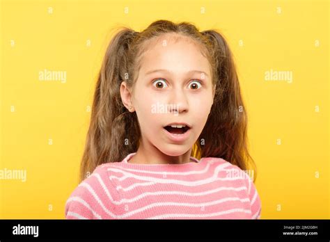 Surprised Astonished Overwhelmed Girl Reaction Stock Photo Alamy