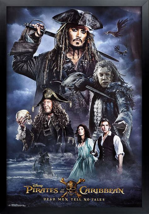 Pirates Of The Caribbean Movie Poster Framed And Ready To Etsy