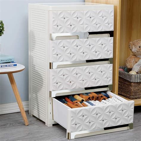 Spacious top gives extra room for clothes. Nafenai Plastic Drawers Dresser Storage Cabinet with 6 ...