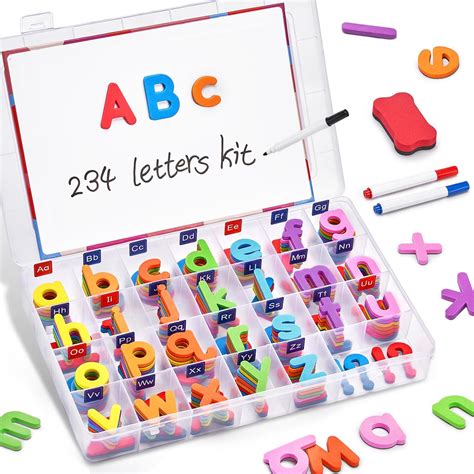 Joycat Classroom Magnetic Letters Kit Colorful 234 Pcs With