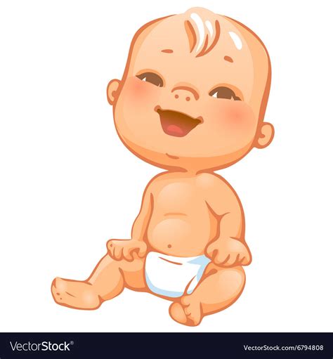 Portrait Of Happy Smiling Baby Royalty Free Vector Image