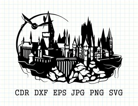 Harry Potter Svg Clipart Set Hogwarts Wizard Vector Etsy Images And
