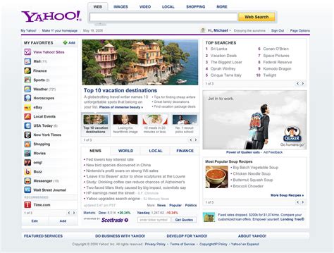 Yahoo Homepage Test May 2009 The Latest Form Of The New Flickr