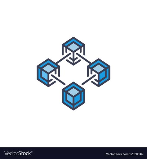 The blockchain is a revolutionary technology that was developed by a person or group of people called satoshi nakamoto. Blockchain icon block-chain concept symbol Vector Image