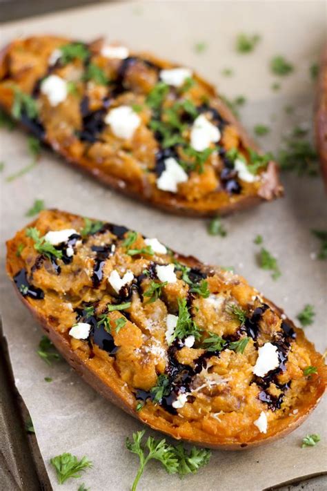 Twice Baked Stuffed Sweet Potatoes Food Favorie