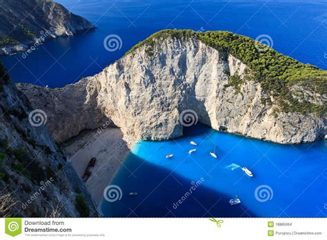 Navagio Beach In Zakynthos Greece Stock Photo Image Of