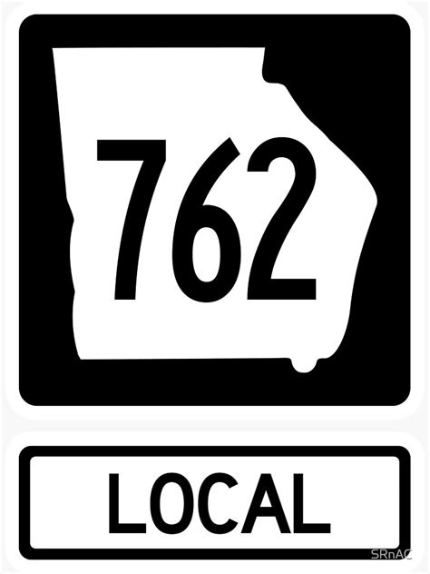 Georgia State Route 762 Local Area Code 762 Sticker For Sale By