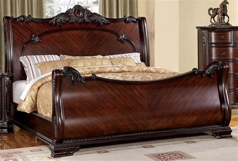 Shop for king bedroom sets in bedroom sets. Bellefonte Brown Cherry King Sleigh Bed, CM7277EK-BED ...