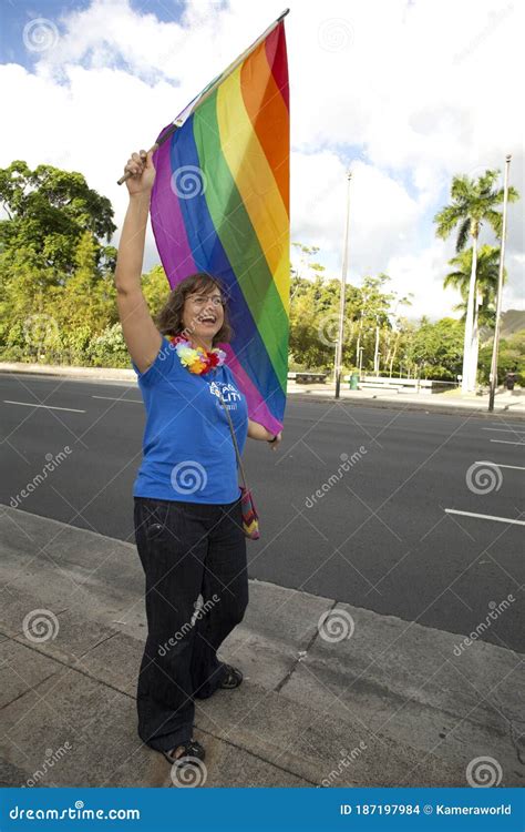 Political Rally For Marriage Equality At The Hawaii State Capital Editorial Stock Image Image
