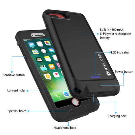 Iphone 8 Plus Charging Case Battery Case For Iphone 8 Plus Punkcase