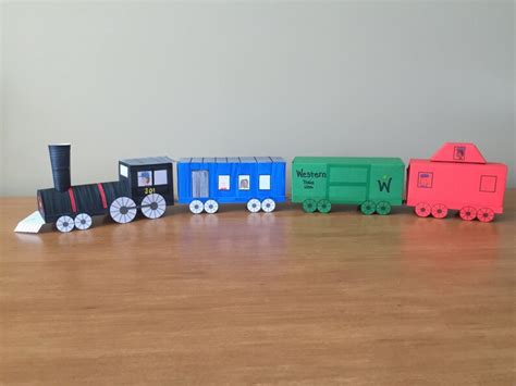3d Paper Train Instant Download Template Etsy