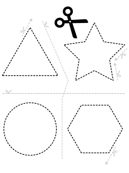 Scissors And Shapes Preschool Cutting Practice Preschool Tracing