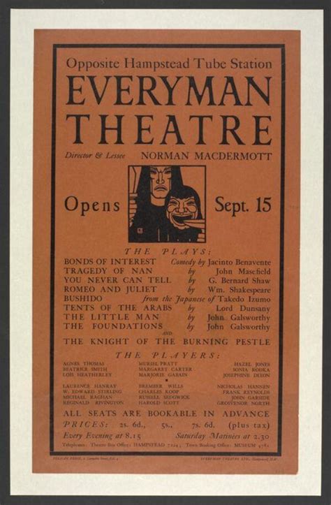 Everyman Theatre Poster Vanda Explore The Collections