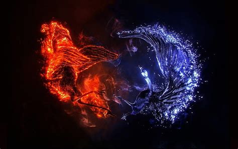 1080p Free Download Ice Phoenix And Fire Phoenix Ice Fire Water