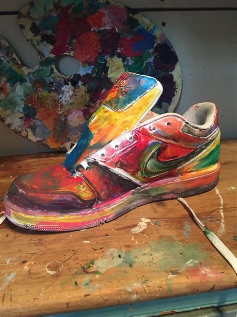 Oil Painted My Nike Prestige Ivs Last Night Sneakers