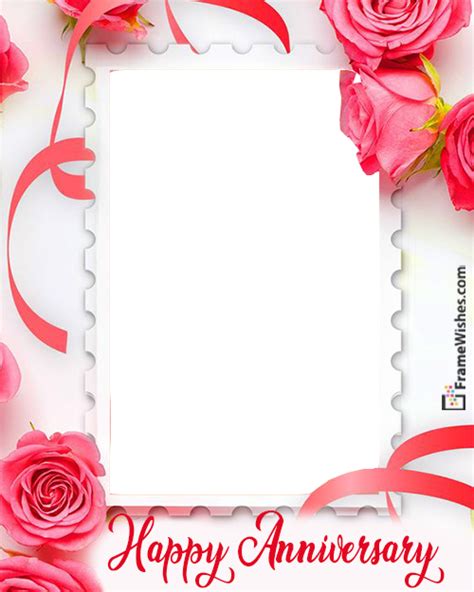 Roses Happy Anniversary Photo Frame Free Edit Online