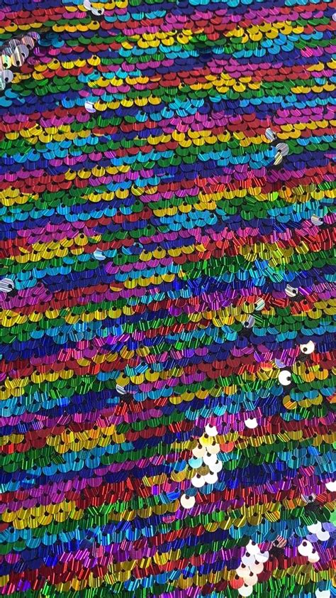 Rainbow Two Tone Sequin Video Sequins Fabric Crafts Rainbow