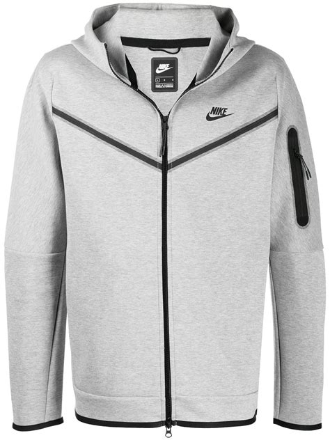 Nike Logo Print Zip Up Hoodie Farfetch