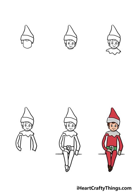 Elf On A Shelf Drawing How To Draw An Elf On A Shelf Step By Step