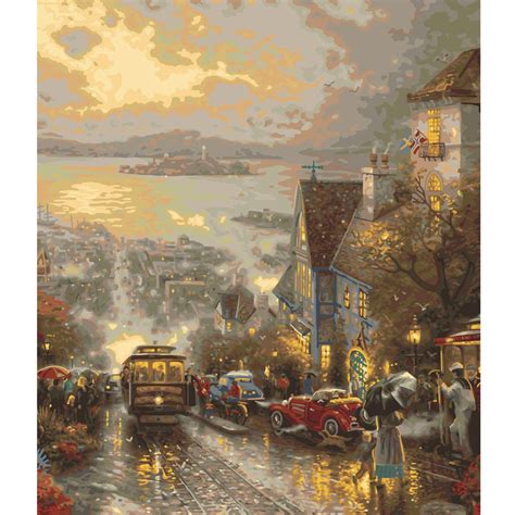 Thomas Kinkade Hyde Street And The Bay Paint By Number Uk