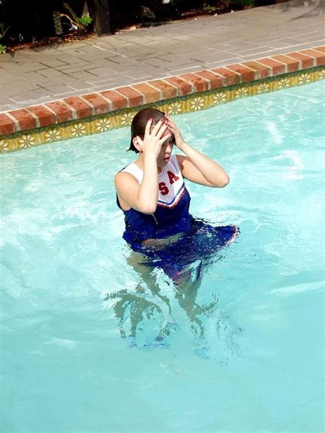 Cheerleader In Pool Pool Float Pool Outdoor