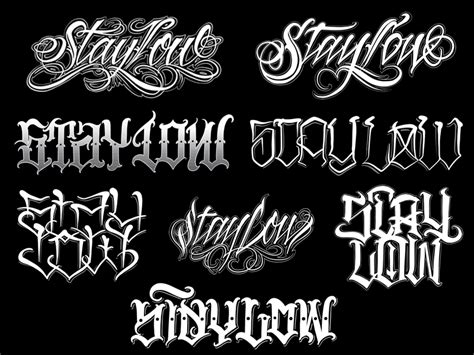Stay Low Chicano Lettering Chicano Lettering Tattoo Lettering Fonts