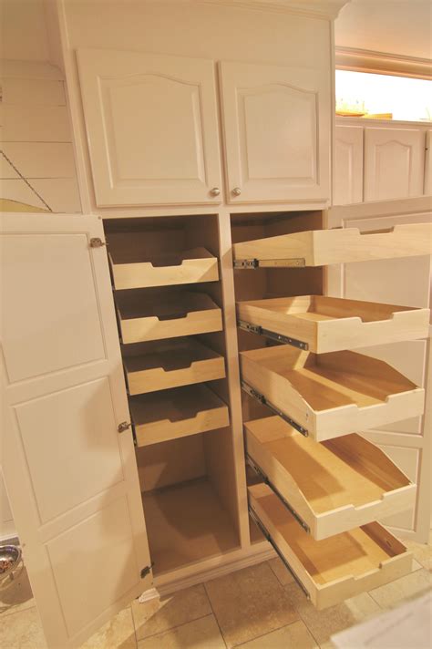 Space Efficient Custom Pull Out Pantry Shelves Pantry Shelving