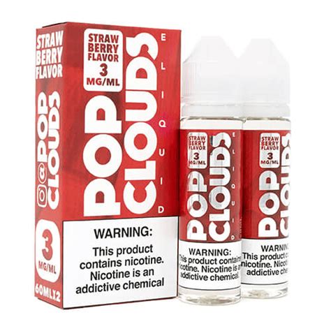 Pop Clouds Strawberry 2x60ml Tf Vape Juice 3mg Element Vape