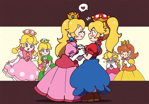 Princess Peach Mario Luigi Princess Daisy Toadette And 2 More Mario And 3 More Drawn By