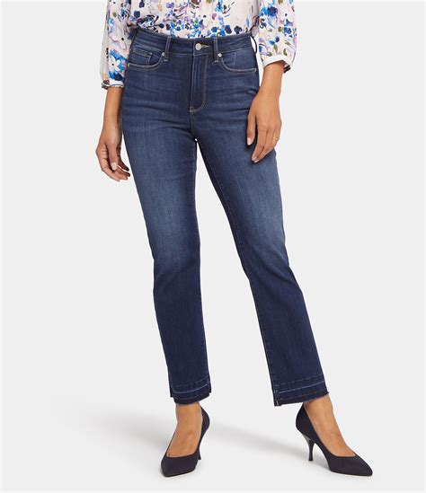 Nydj Marilyn Straight Leg High Rise Denim Jeans Dillards