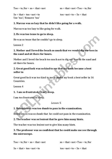 Use Too And Remove Too In The Sentence Esl Worksheet By Niharh