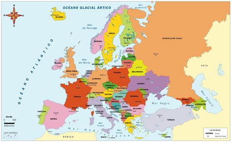 Mapa político de Europa Geografía Turística